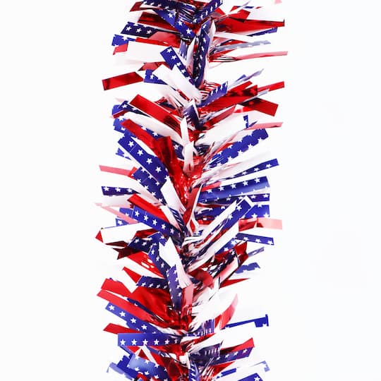 6ft. Patriotic Tinsel Garland by Celebrate It&#x2122;